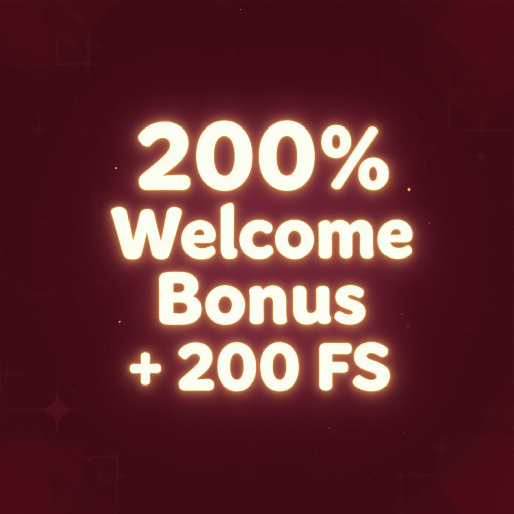 200% Welcome Bonus + 200 FS 200% Welcome Bonus + 200 FS